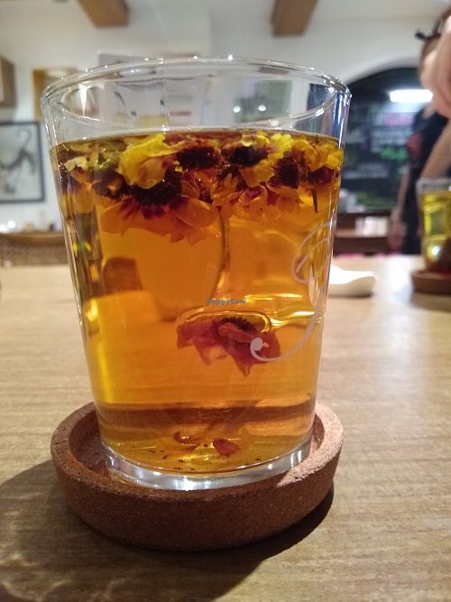 Chrysanth tea at Katzencafe Miezhaus in Bielefeld