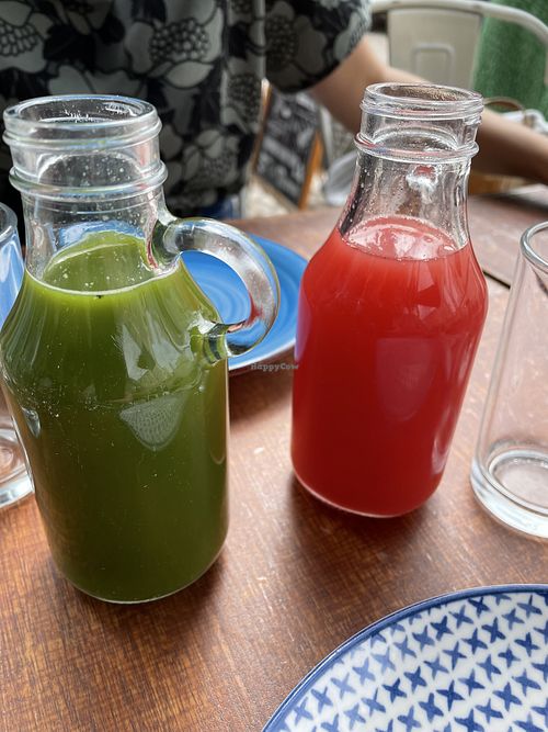 Green juice and lime and water melon juice  at GiG - Green is Good in Ericeira