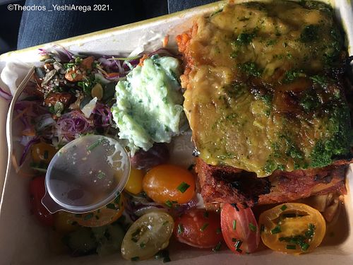 I bought this savagely delicious but a small & pricey (165DK~€165) lasagna takeaway yesterday. at Atlas Bar in Copenhagen