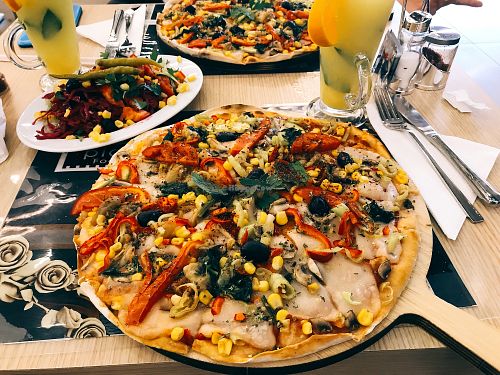 Vegan Pizza  at Pidemex in Istanbul