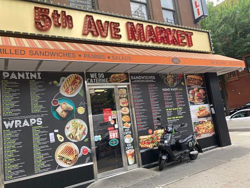 Front--no vegan sammys at 5th Avenue Market in Brooklyn