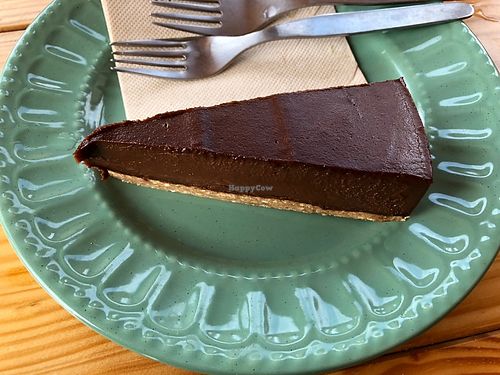 Chocolate raw cake 😍  at Gaia Loja Restaurante in Rogil