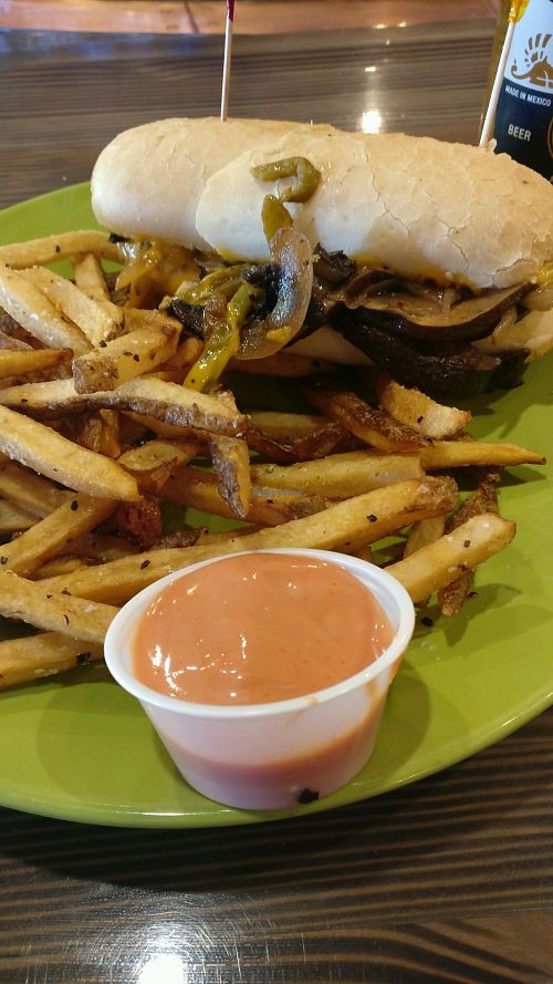 Miss-steak sandwich at Harp and Hound in Ogden