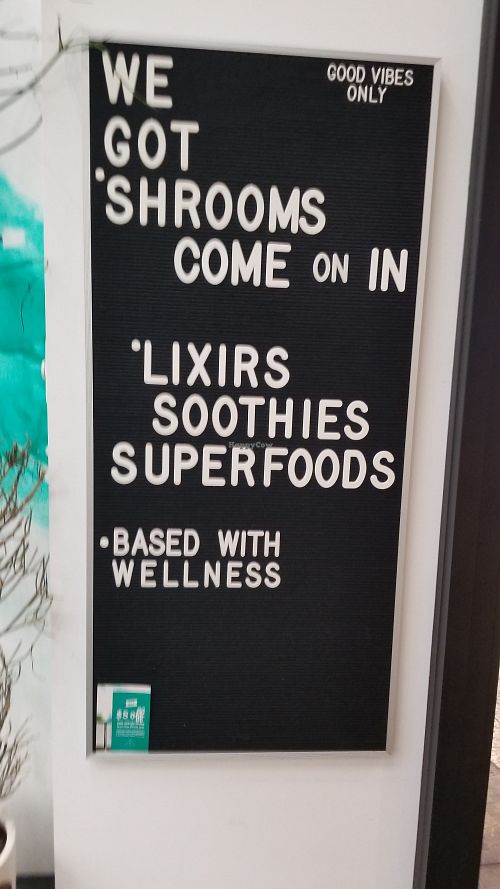 Sign at Lifehouse Tonics in West Los Angeles
