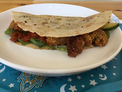 Falafel wrap at Lotus Cafe in Ulaanbaatar