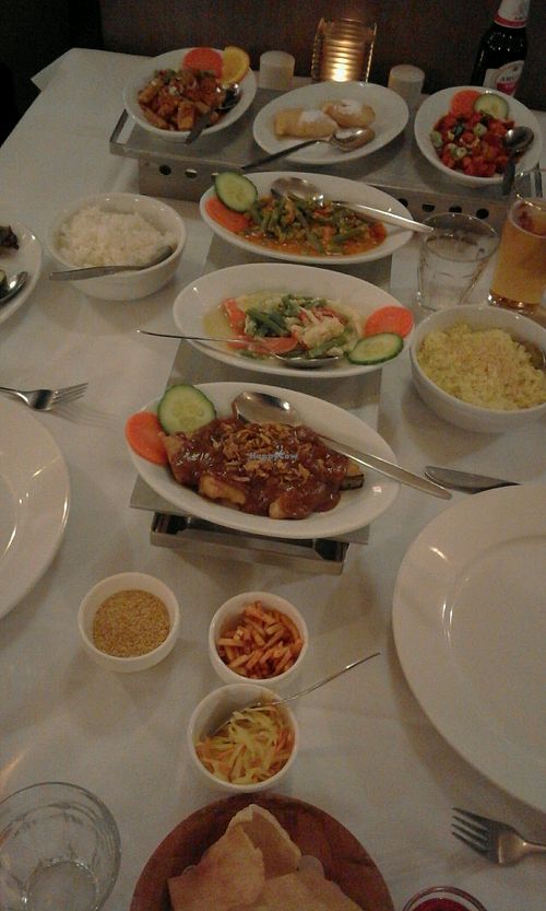 little vegan 'rijsttafel' for 2 at Puri Mas in Amsterdam