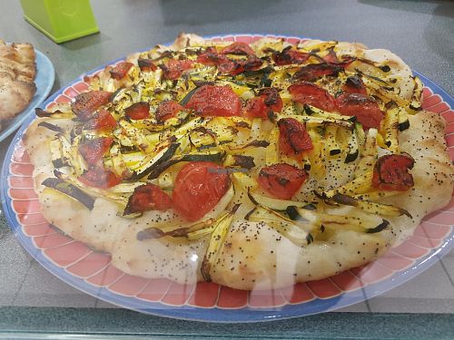 Vegan pizza at Pasticciando in Sulmona