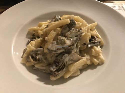 Pasta with artichokes and pecorino at Soul Kitchen in Genoa