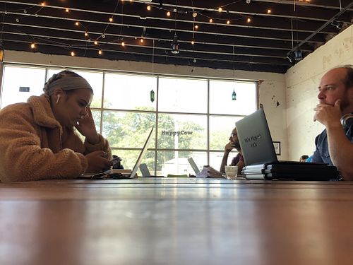 Working space  at Hodgepodge Coffeehouse in Atlanta