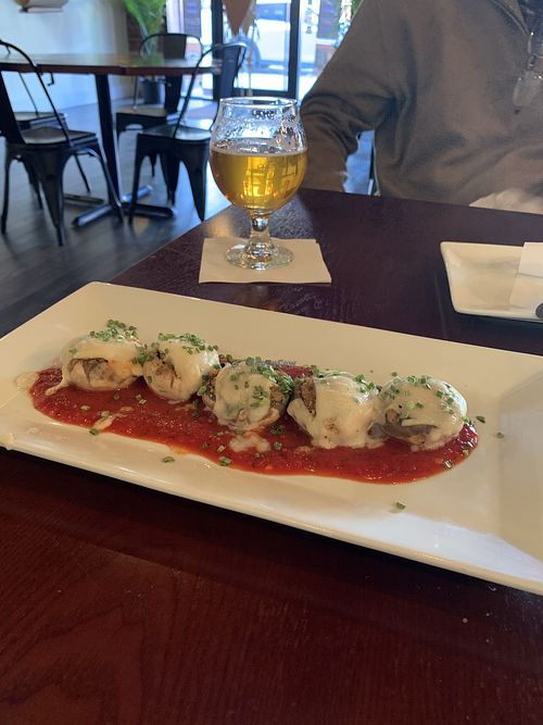 Stuffed mushrooms at The Chicago House of Za in Chicago