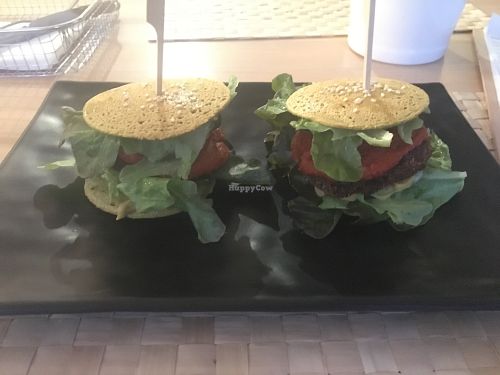 Vegan burgers at Lamia Bastionul Sanatatii in Timisoara