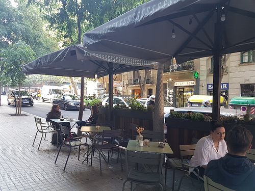 front terrace at Restaurant Singular in Barcelona