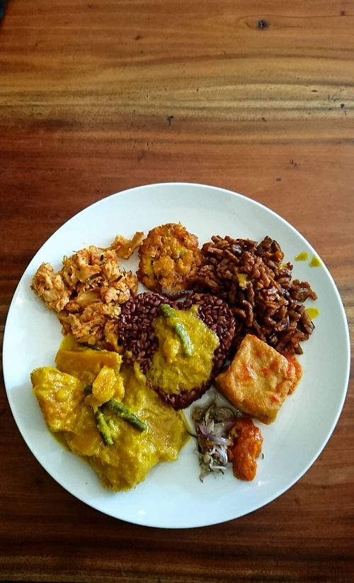 Choice of dishes at Vinny's Warung in Canggu