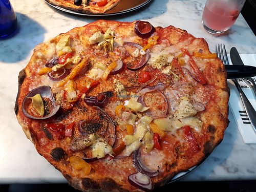Vegan pizza at Pizza Express - Union St in Aberdeen