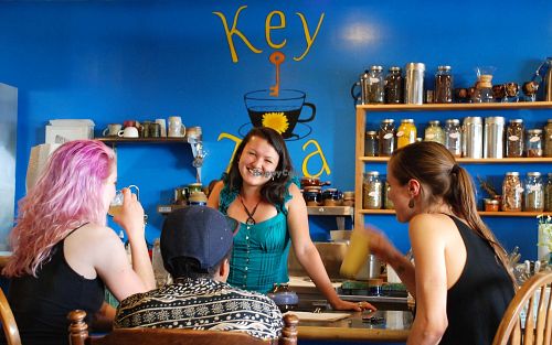 locally grown herbs, good chill people at Key Tea in San Rafael
