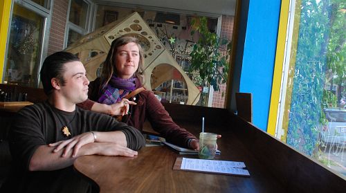 we stay goofy :)  at Key Tea in San Rafael