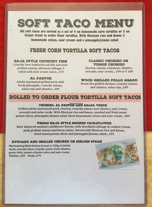 menu 1 at Salsa Kitchen - Huay Kaew in Chiang Mai