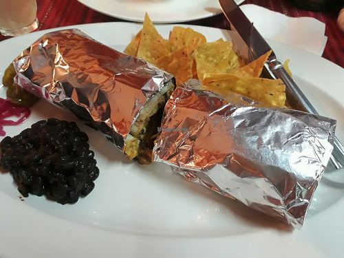 Bean burrito with Vegan Cheese at Salsa Kitchen - Huay Kaew in Chiang Mai