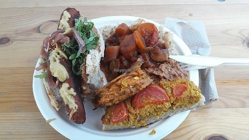 Sample platter  at Vegan Volume in Copenhagen