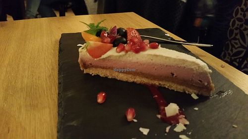 Cheesecake (raspberry salted caramel) at Mr. & Mrs. Watson in Amsterdam