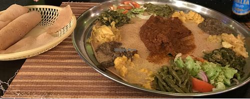 Veggie/vegan sharing platter at Blue Nile in Birmingham