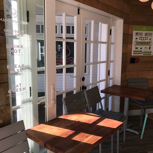 Cafe space at Mama Matcha Green Bar in Provincetown