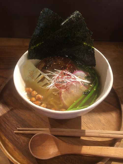 Spring Veggie Ramen  at Wabi-Sabi Cafe in Shimoda