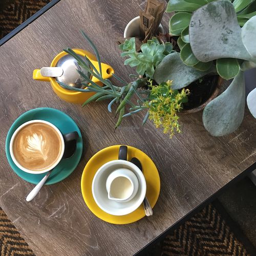 Flat white at Letterbox Cafe in Penguin