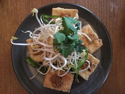 Fried lemongrass tofu but without the cinnamon smoked mushrooms  at Cafe Hanoi in Auckland