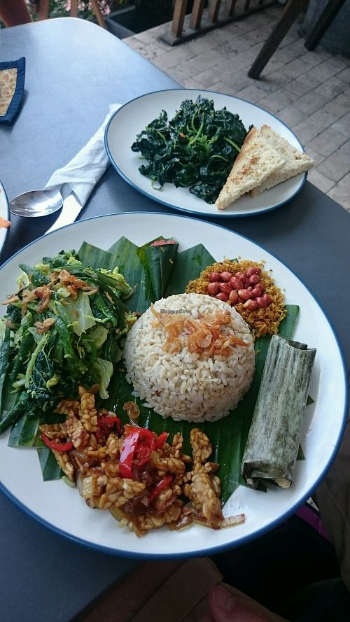 Indonesian dish  at Blackbeach in Ubud