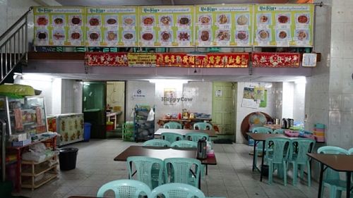 restaurant interior decor (current location) at Soe Pyi Swar Vegetarian Centre 斋全素食餐室 in Yangon