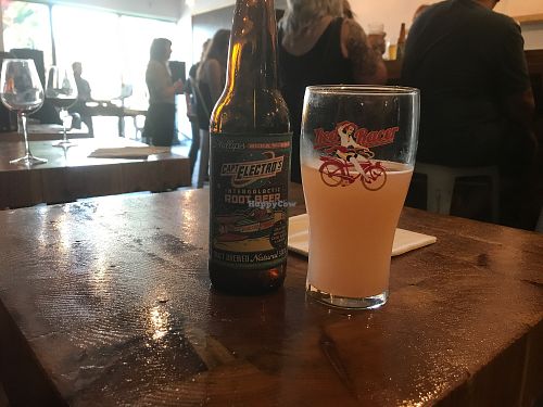 Root beer and on-tap grapefruit kombucha. All their pops are made with cane sugar at Die Pie in Edmonton