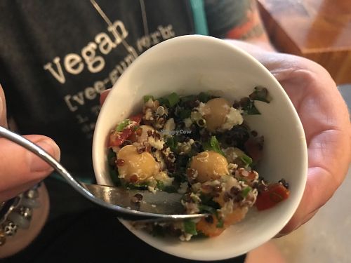 Sprouted quinoa salad with feta. (Vegan)  at Die Pie in Edmonton