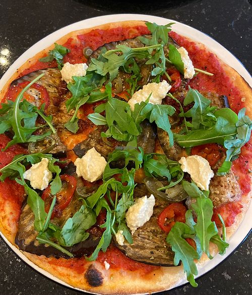 Vegan Mezze Pizza at Pizza Express in Livingston