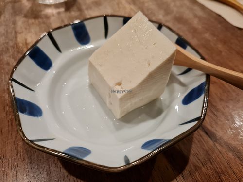Tofu with Hokkaido salt appetizer at Tofu Room Dy's in Tokyo