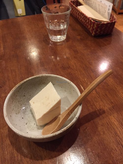 Firm tofu as a starter at Tofu Room Dy's in Tokyo