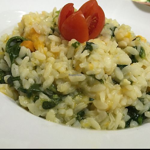 pumpkin &spinach risotto  at Boca Xica in Armacao De Pera