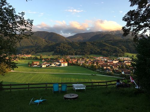 view from the beer-garden  at Manjas Gasthaus Schellenberg in Bergen