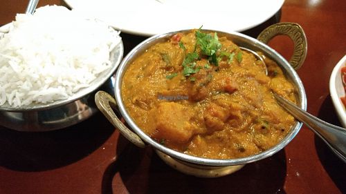 MANGO CURRY (vegan requested) at Mysore Palace in Franklin