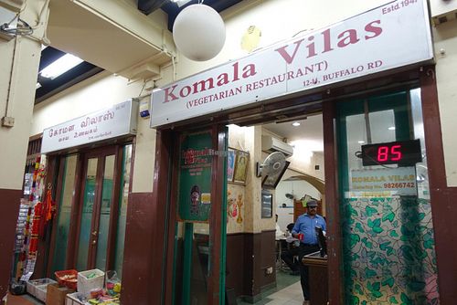 shop front at Komala Vilas - Buffalo Rd in Central Singapore