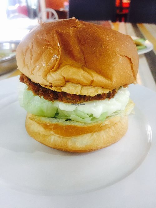 Falafel Burger (no mayonnaise) with garlic sauce  at Arab Food & Western Food in Langkawi