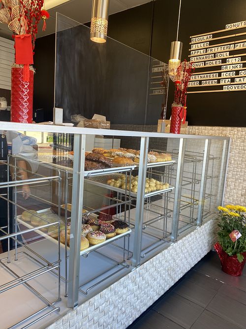 Lovely Vegan Donut Display Ready for Lunar New Year 🧧❤️ #Veganuary at Vegan Donut Gelato in Oakland