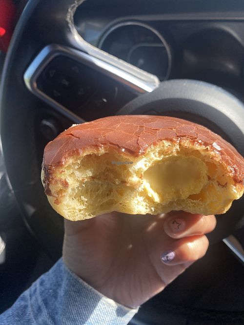 Vegan Boston Cream - Couldn’t Wait 💗 SO TASTY!!!   at Vegan Donut Gelato in Oakland