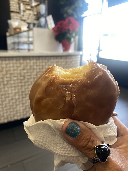 Boston [Hardcore] Cream w/Maple Top 😋  at Vegan Donut Gelato in Oakland