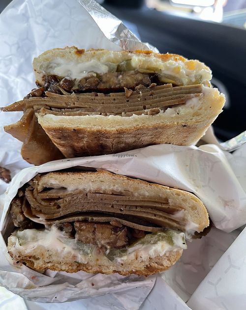 El Cubano sans queso, added tempeh tocino    at On The Bus in Milwaukee