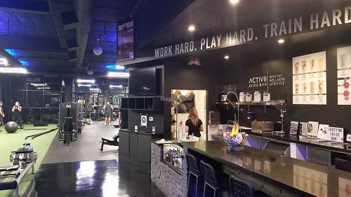 Bar in the gym at Activ8 Juice Bar in Los Angeles
