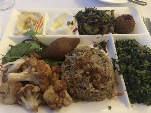 Vegetarian mixed plate  at Al Aseel in Jamisontown