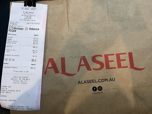 Adding “vegan” to the order slip was thoughtful and appreciated.  at Al Aseel in Jamisontown
