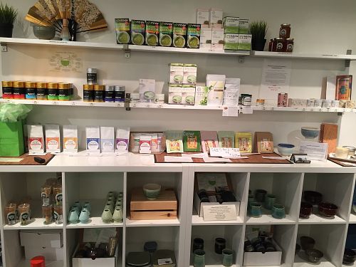 Tea implements and matcha for sale at Just Matcha Tea Shop - Pandora Ave in Victoria