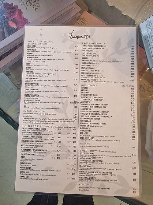  at Barbarella Juicebar in Ljubljana